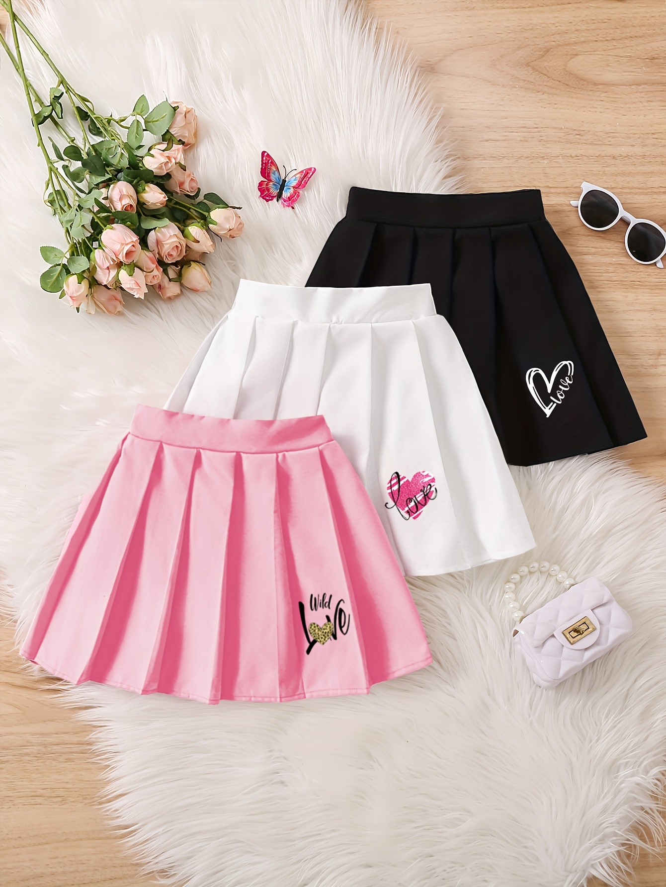 mini skirts for girls sold on Temu United States