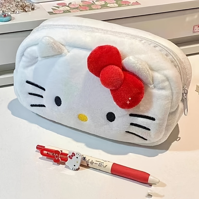 

Sanrio Hello Kitty Plush Makeup Bag - Cute, Large Capacity Cosmetic Pouch With Fashionable Design For Women