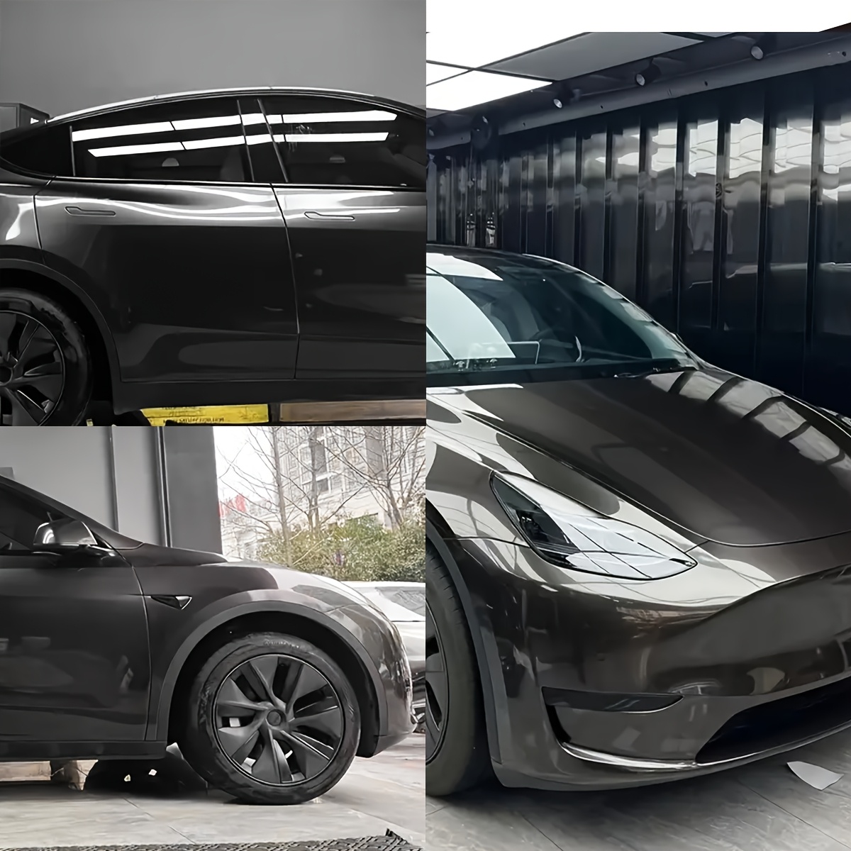 5x5 Foot High Gloss Black Vinyl Car Wrap Film - Roof/Hood/Deck Sticker Sheet