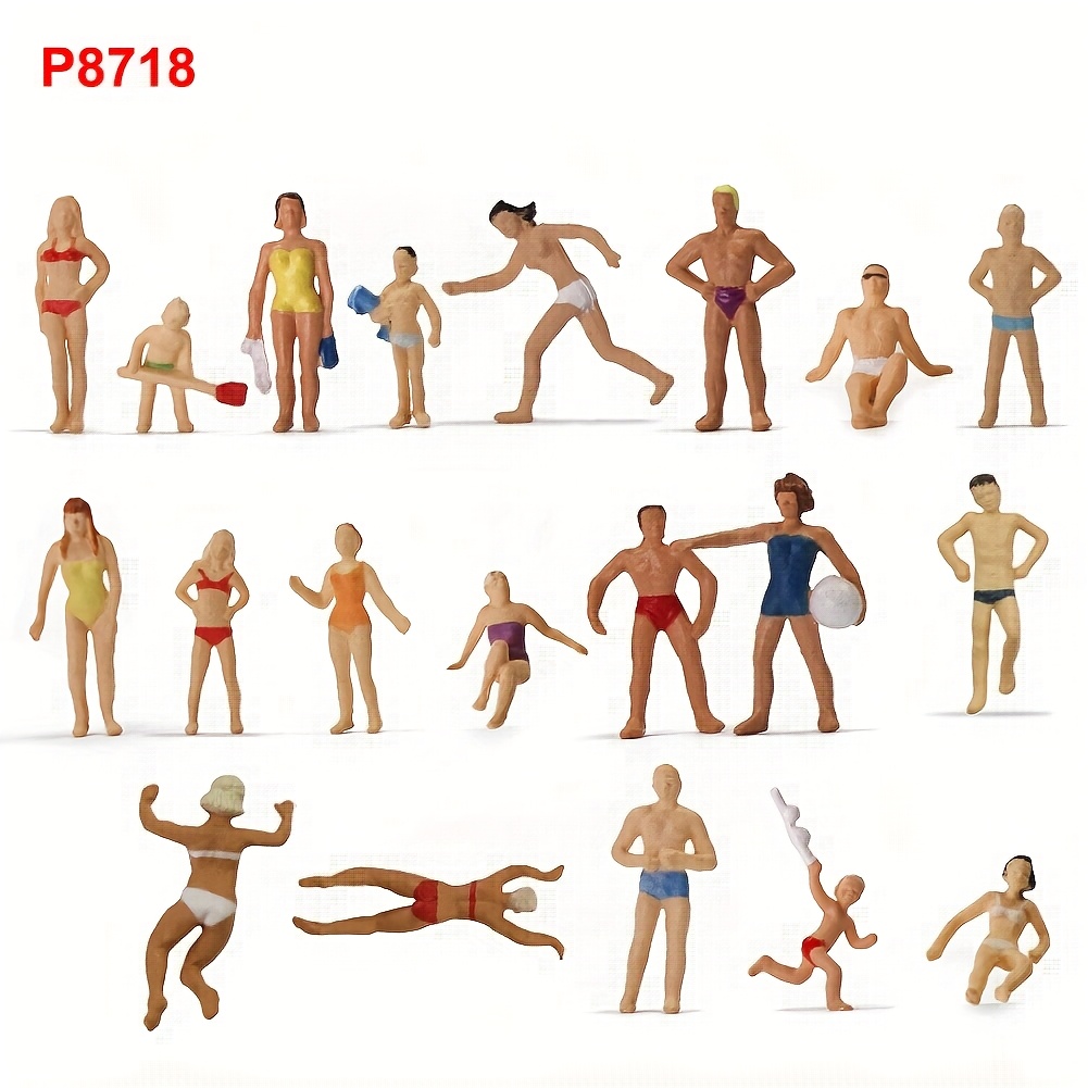 TEMU 20 Ho Scale Swimming Action Figures