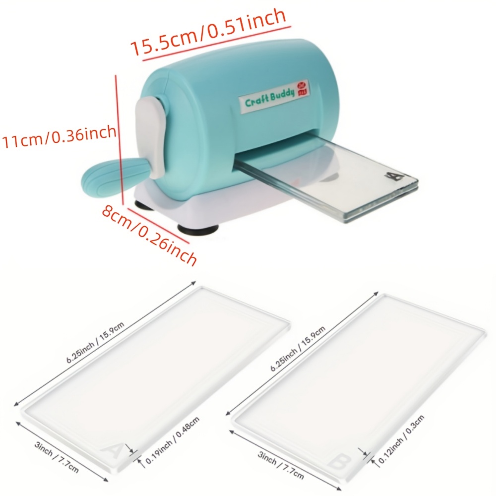 Mini ročni stroj za izrezovanje in set 2 podlog za izrezovanje, ki se uporablja za izrezovanje papirja in ustvarjanje