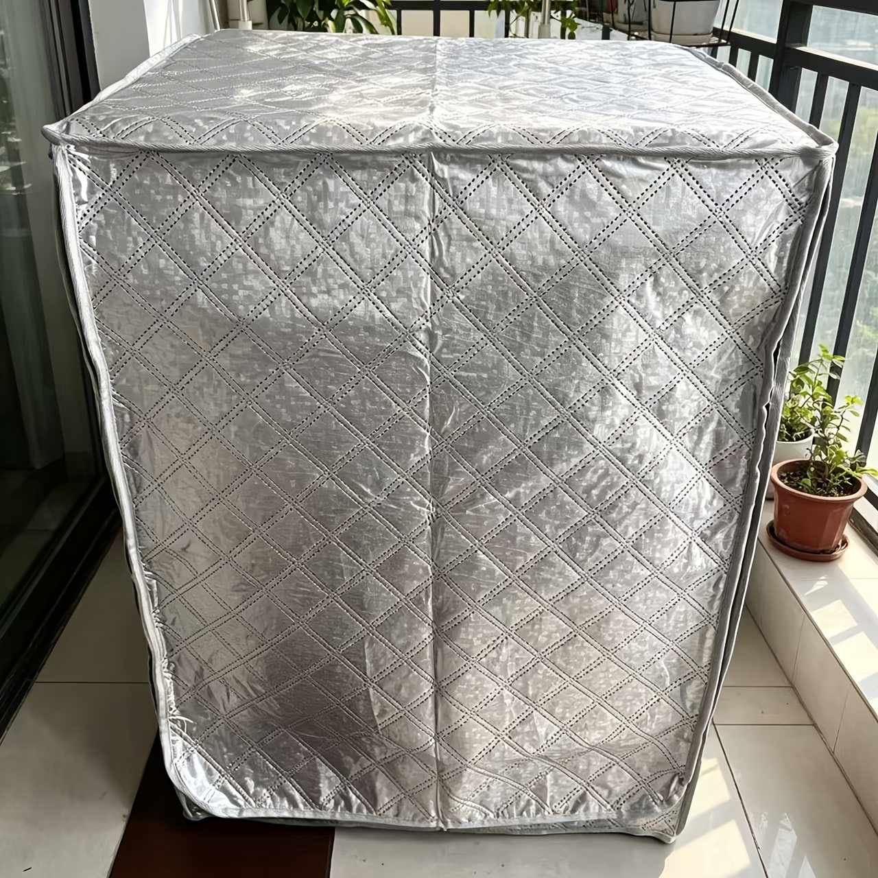TEMU Roller Drum Washing Machine Cover, Heat-insulating And , Thickened, Fully Automatic Dust-proof Cover, Universal Protective Cloth