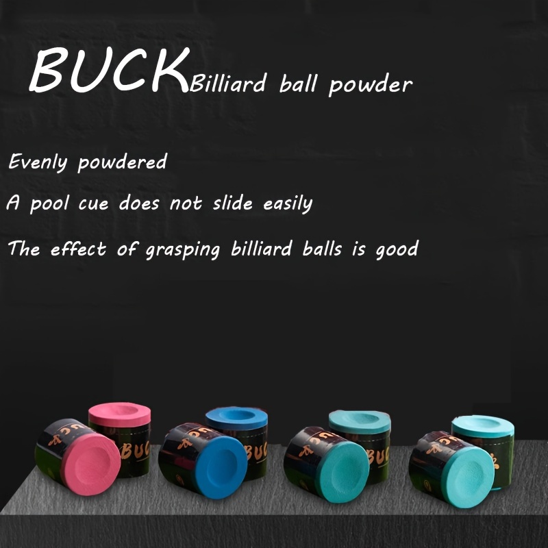 

Buck Cylindrical Powder, Billiard Cue Powder/snooker /small Head Cue Chalk Cylindrical Chalk, Billiard Accessories