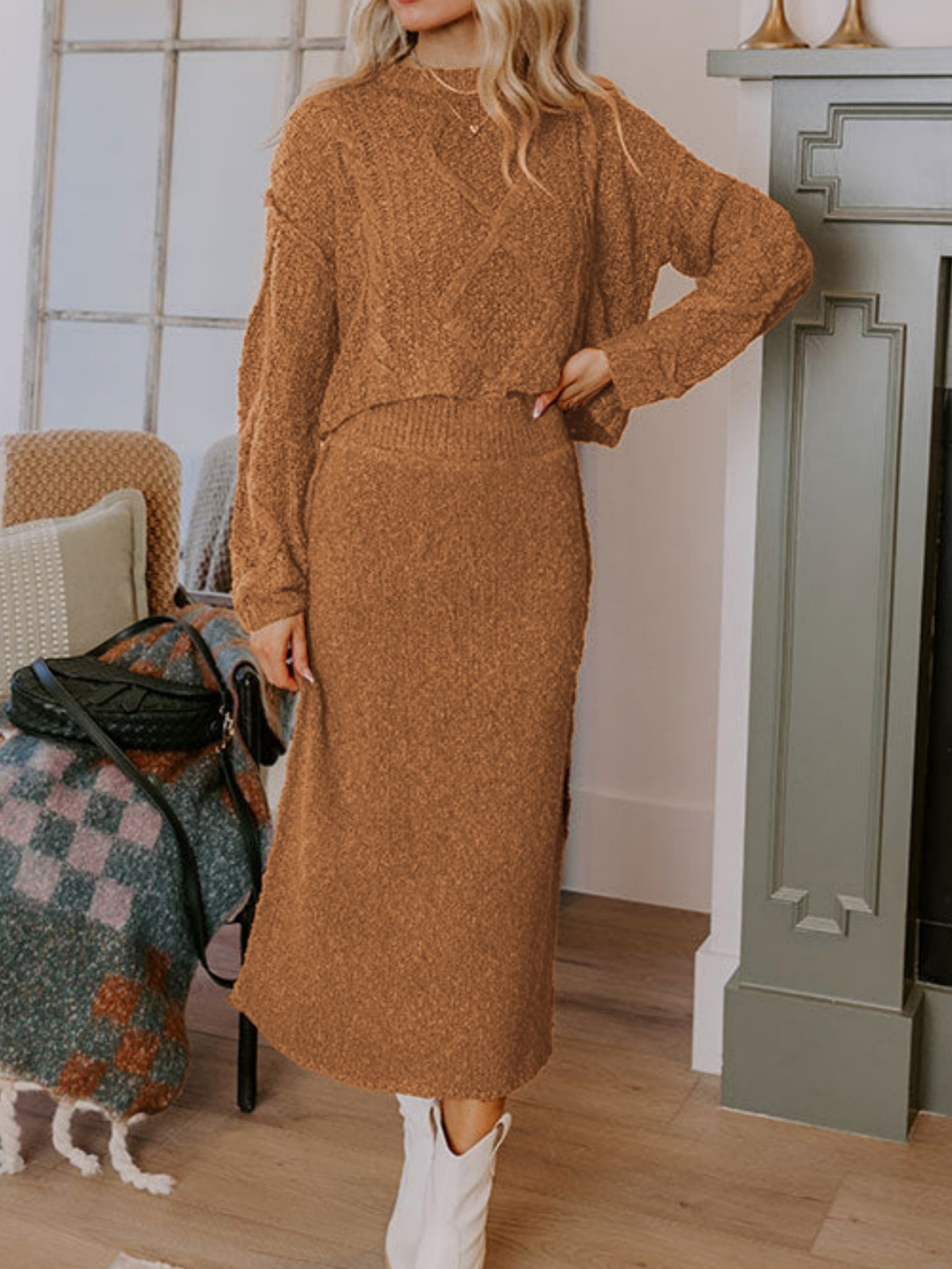 long sleeve green t shirt dress Eliza Dress - Mid-length Chic Maternity