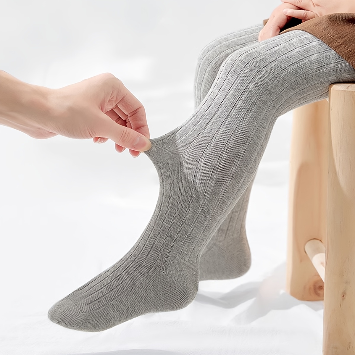 1 Pair Girls' Spring/Fall Tights - Solid Color Ribbed Knit Leggings with Elastic Waistband, Breathable Nylon & Spandex Blend for Dresses, Casual Attire, Hand Wash Only, Cute Tights, Dress Companion, Minimalist Style, Soft Texture