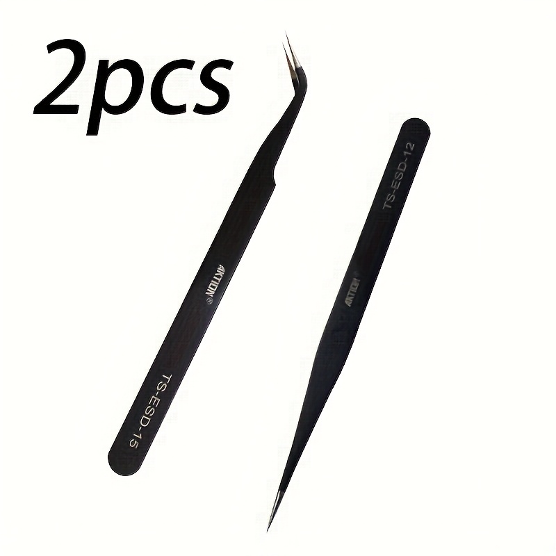 E-shop 2 Stück Nähpincetten - Präzisions-Edelstahlpincetten zum Fadenentfernen, Stoffhandling & Quilten, ergonomischer Griff ( für Heim- & Profi-Nähen)