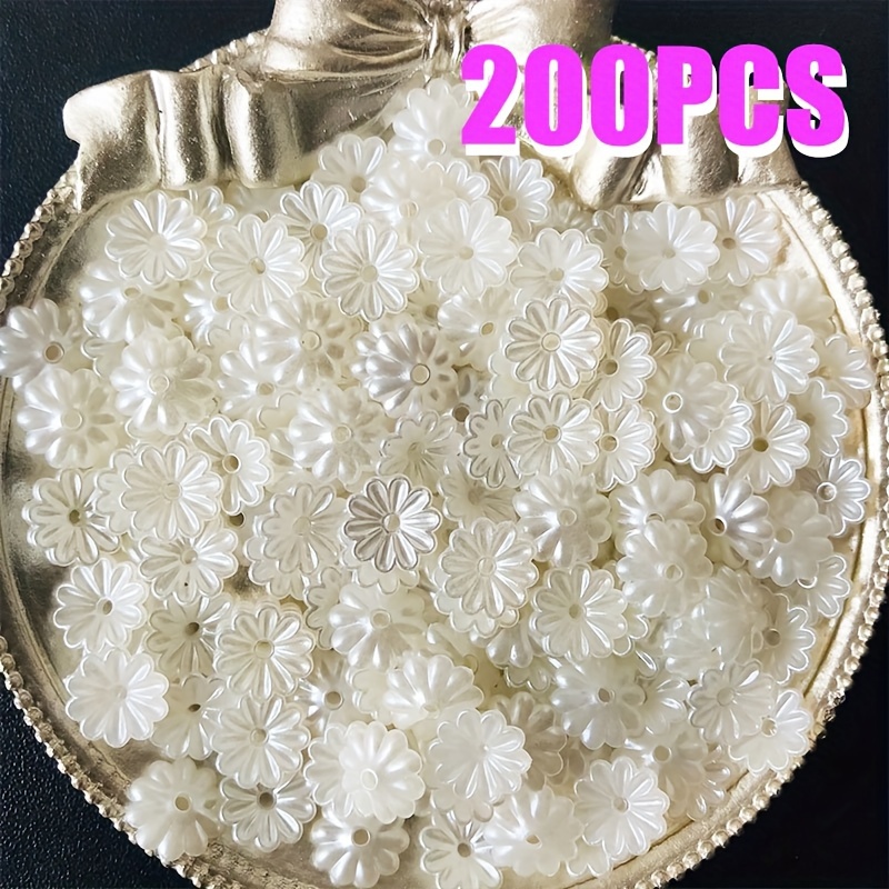 Image of 200pcs/10mm Seashell Carved Floral Antique Style Ornaments Diy Material Hair Accessories Dress Embellishments