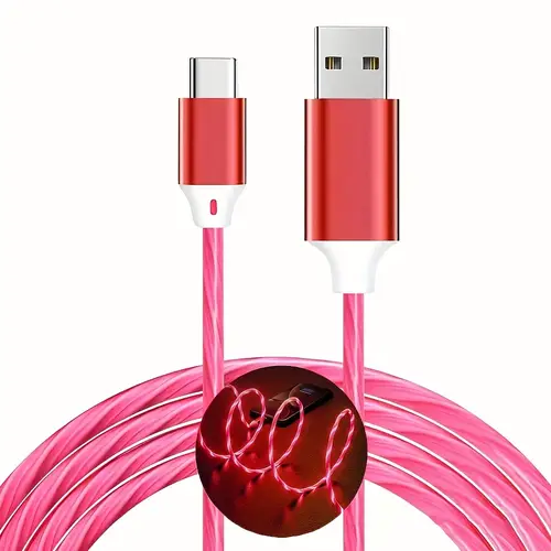 100wtype c to typec fast charging cable with light for iphone 15 series ipad pro pixel samsung galaxy s23 s24
