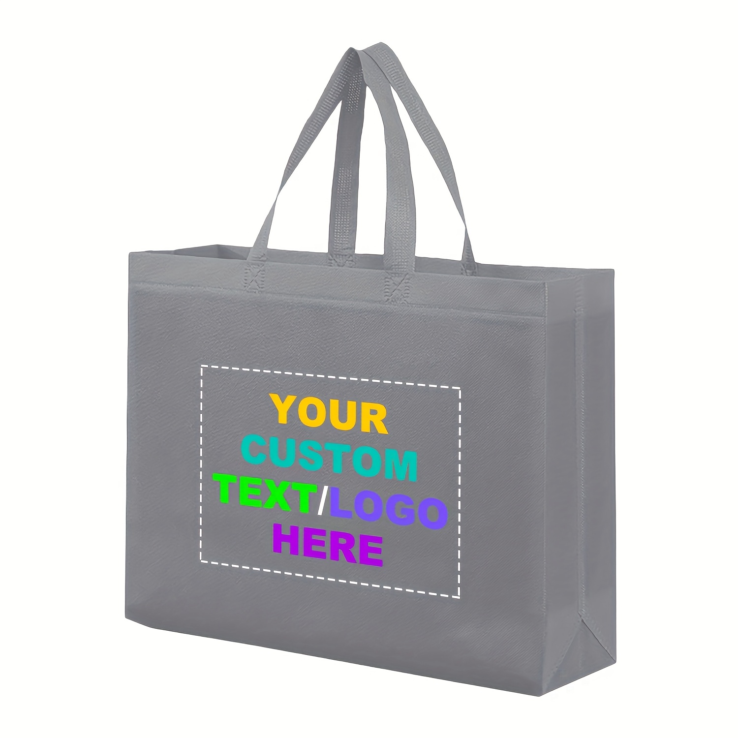TEMU Gift For Her/him 50 Customizable Non-woven Tote Bags - 3 Sizes , Colorful Logo Or Text Printing, Ideal For Gifts, Shopping & Corporate Events |