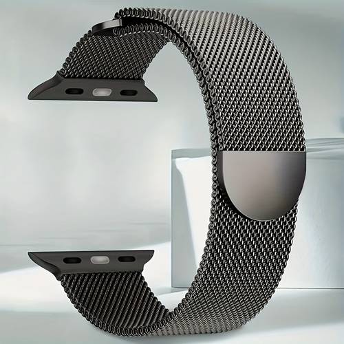 moderne opgraderet nyt mesh rustfrit stål urrem, kompatibel med watch- 38mm 40mm 41mm 42mm 44mm 45mm 46mm 49mm, egnet til iwatch ultra/ /serie 11/10/9/8/se/7/6/5/4/3/2/1, rustfrit stål magnetisk løkke-rem til mænd og damer, opgrader din iwatch