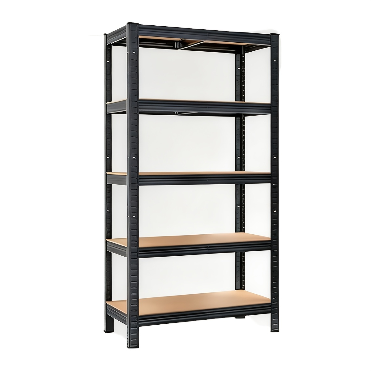 TEMU Heavy Duty 5 Tier Adjustable Metal Shelving Unit - 875kg , Can Split Into 2 Separate Racks, 175x85x40cm, Black Industrial Storage Shelf For