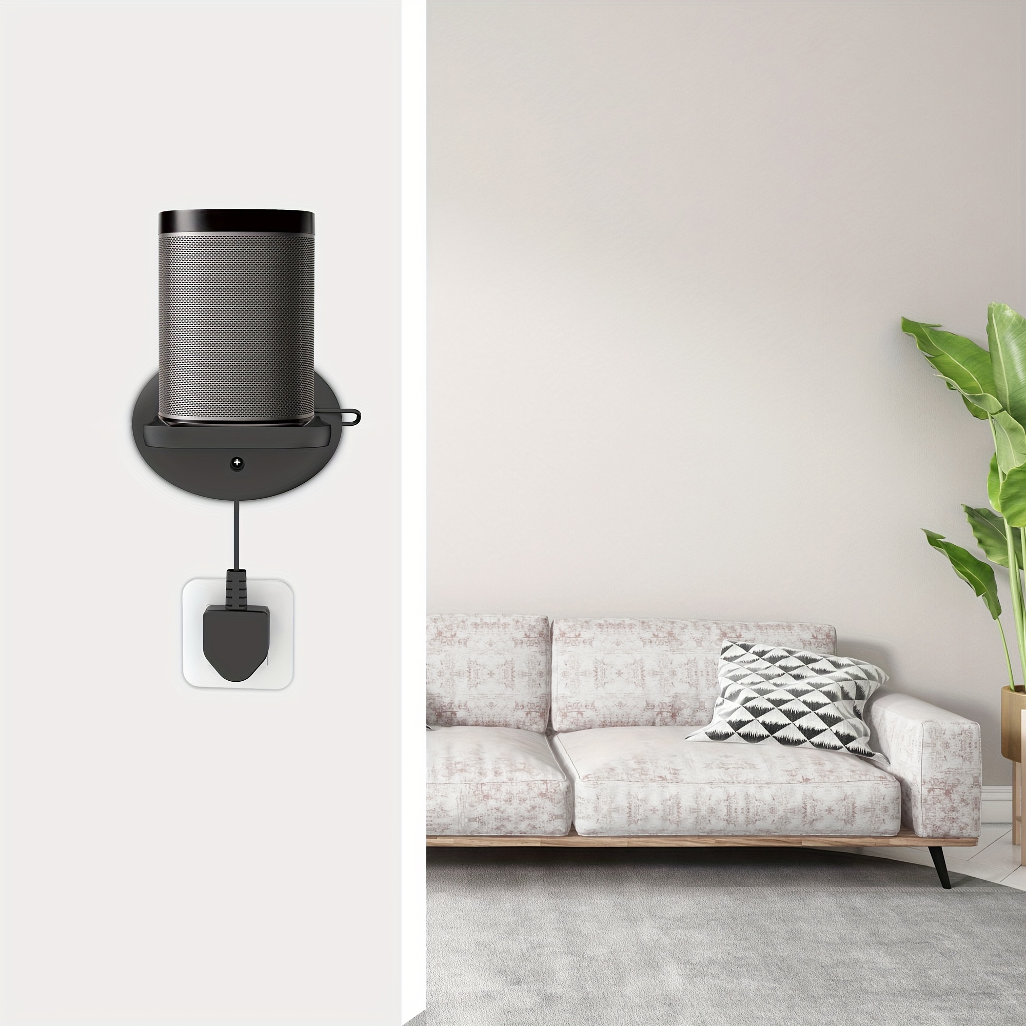 Supporto Da Parete Bidirezionale Per Altoparlante Google Nest Mini Assistente Vocale Domestico Nascondicavo Nero 97278125