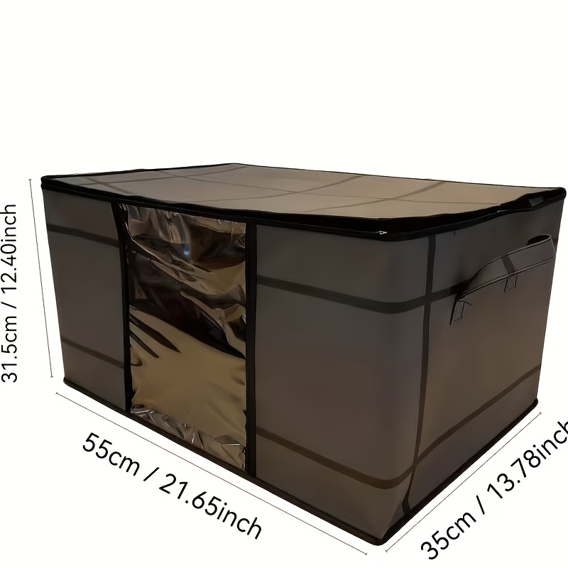 6pcs Extra Large Foldable Closet Storage Boxes with Double Zipper and Handles