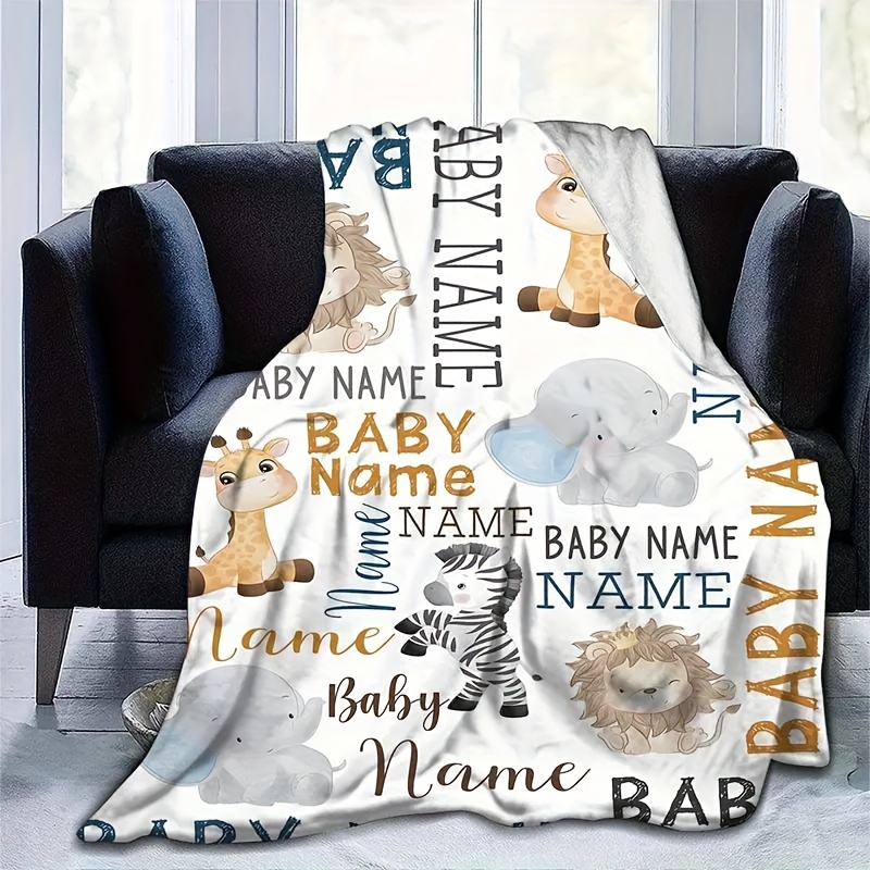 TEMU A Creative Personalized Zoo-themed Blanket Made Of 100% Modern Polyester, Hypoallergenic, Tear-resistant, Suitable For , Machine Washable,
