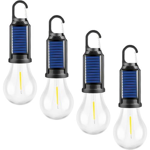 solar tent light bulb rechargeable portable led lantern3 lighting light tent lamp with clip hook for hiking backpacking emergency outage ip54