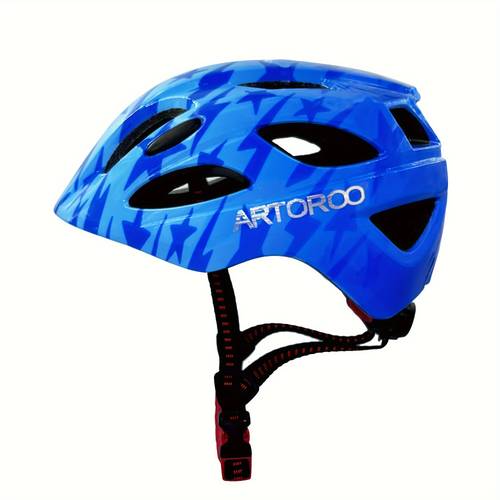 adjustable blue helmet for kids durable pc material safety helmet 3 14 versatile for biking skateboarding and more bicycle safety gear adjustable strap helmet durable headgear