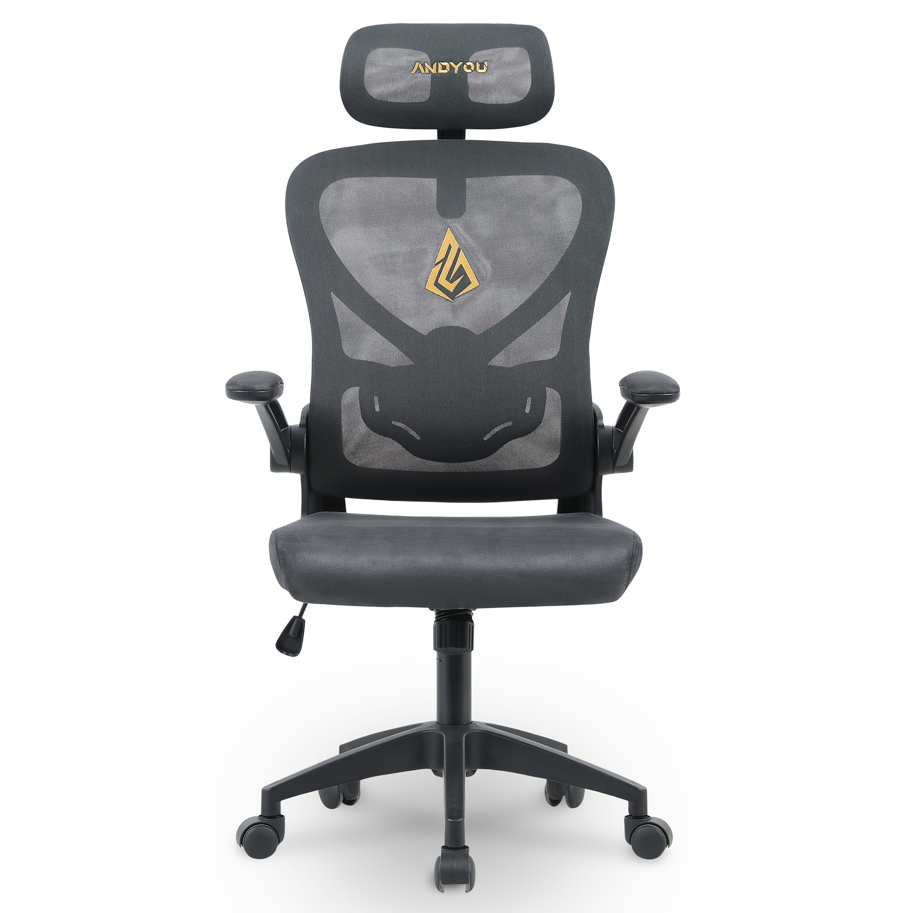 TEMU Andyou Ergonomic Office Chair, Desk Chair, Mesh Fabric Seat, Computer Chair With Lumbar Support
