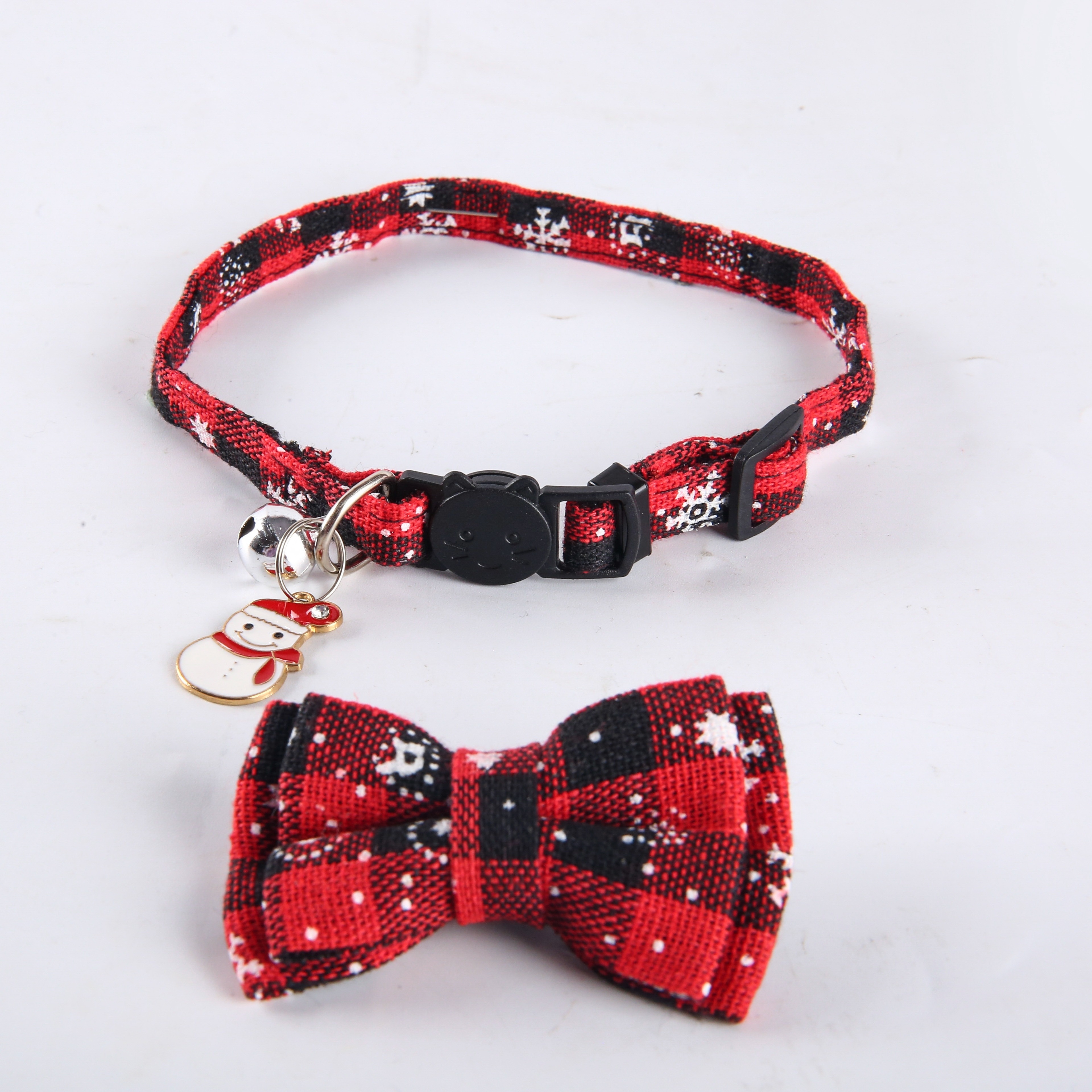 TEMU 1 pezzo, 5 pezzi Collare per Staccabile con e , Collare per Cani Regolabile con Motivo a Quadri Natalizi, Collana per , Accessori per Gattini