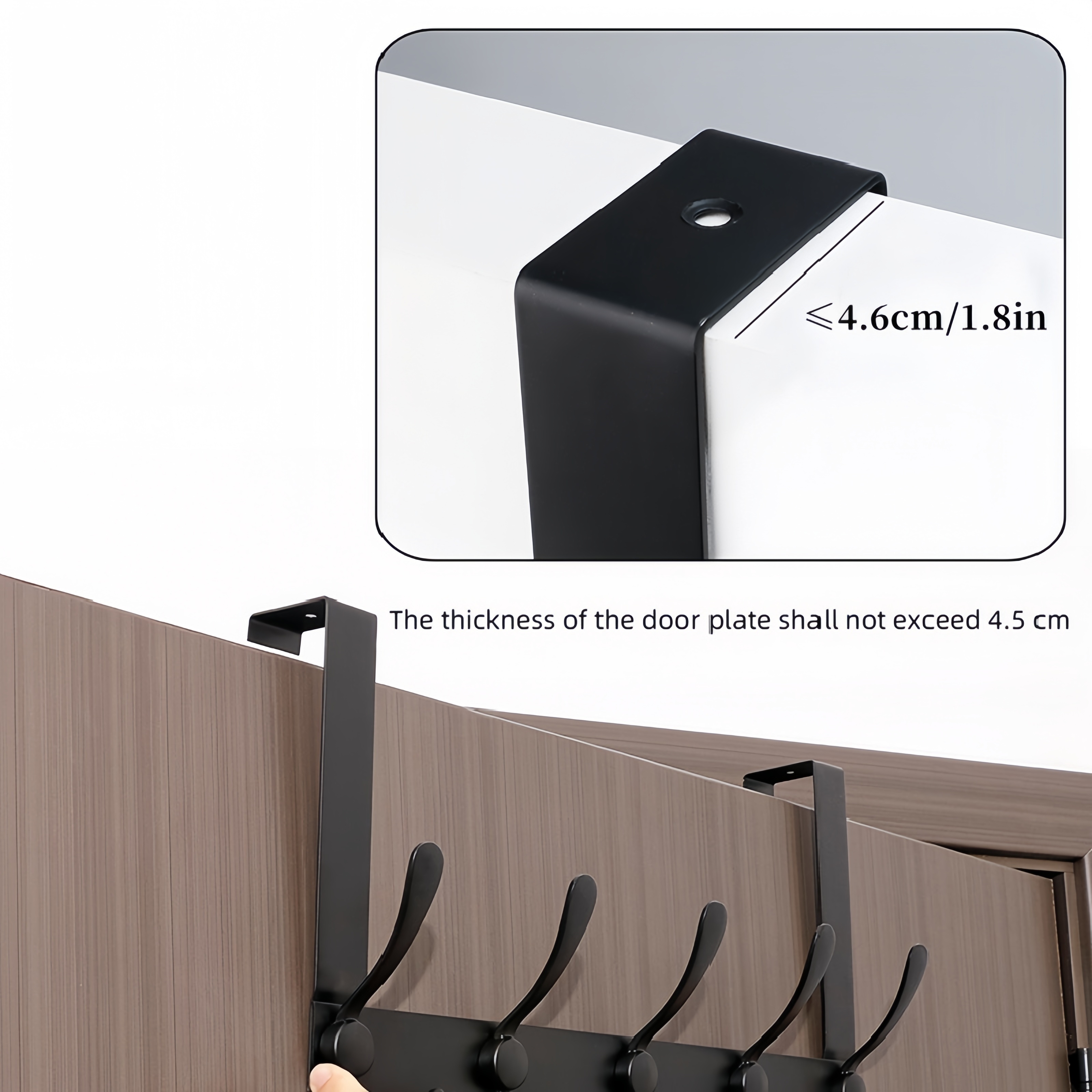 Wall Mounted Over The Door Coat Rack With 5 Triple Hooks For - Temu United  Arab Emirates