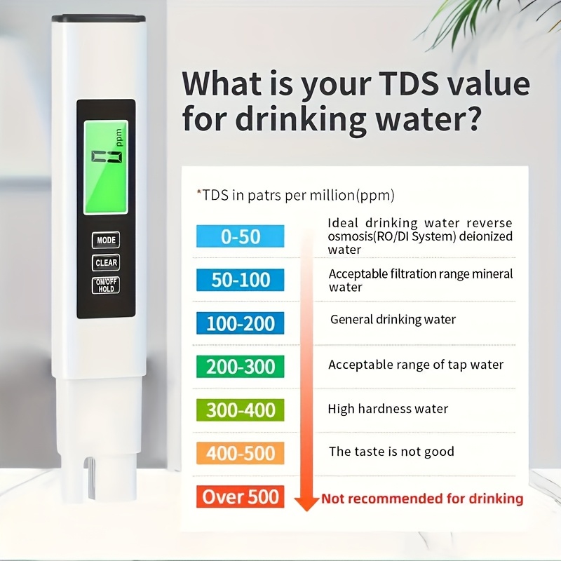tds   one   backlit household water quality tester ec conductivity temperature test pen
