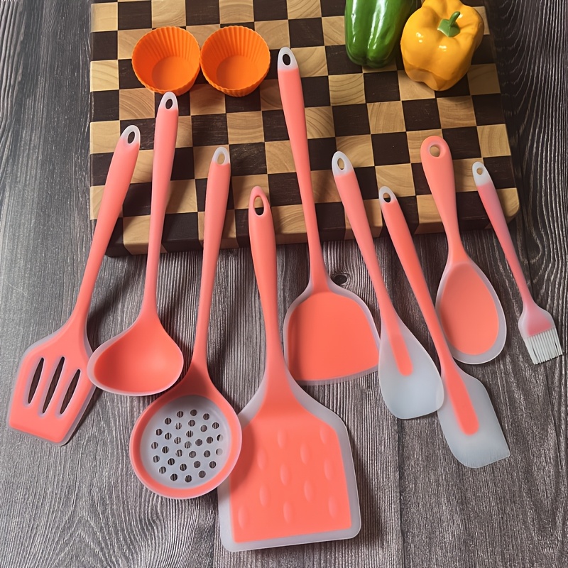 46pcs silicone kitchen utensil set non stick cookware safe ideal for cooking baking grilling with spatulas spoons scrapers for christmas halloween hanukkah thanksgiving graduation details 13