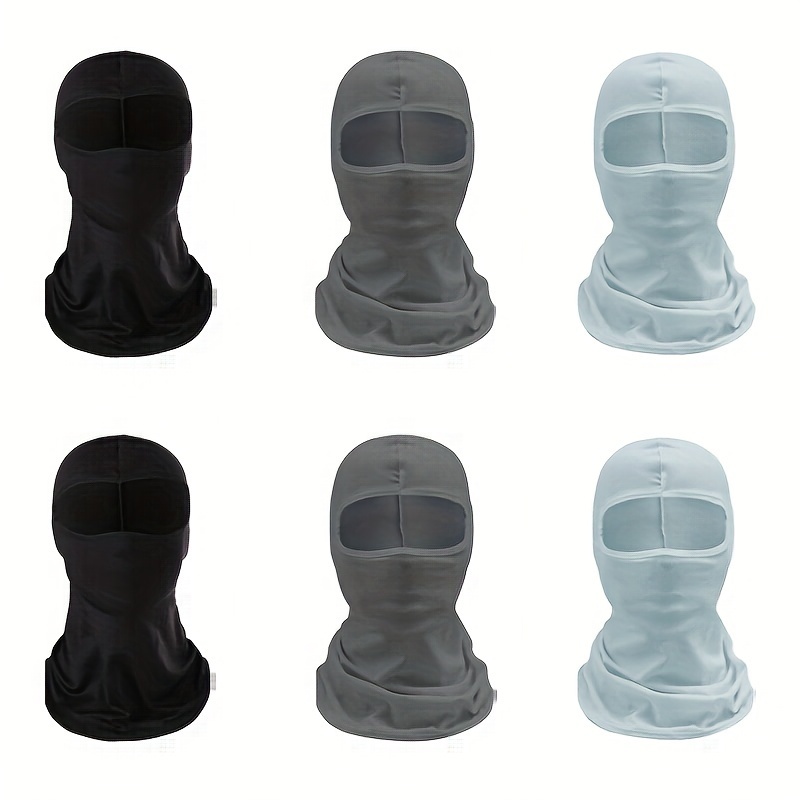 TEMU 6pcs Ski Mask Balaclava Face Mask, Mask Balaclava Full Face Mask Breathable Hood And Wind Protection, Soft, Comfortable, Quick-drying, Mask For