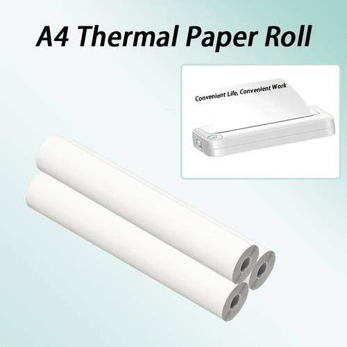 1/2/4/6/10 rollen a4 thermopapierrolle, 210 x 30 mm, a4 thermopapier für tragbaren drucker, schnelltrocknendes papier für geschäftsreisen, drucken im freien, kontinuierliche thermopapierrolle