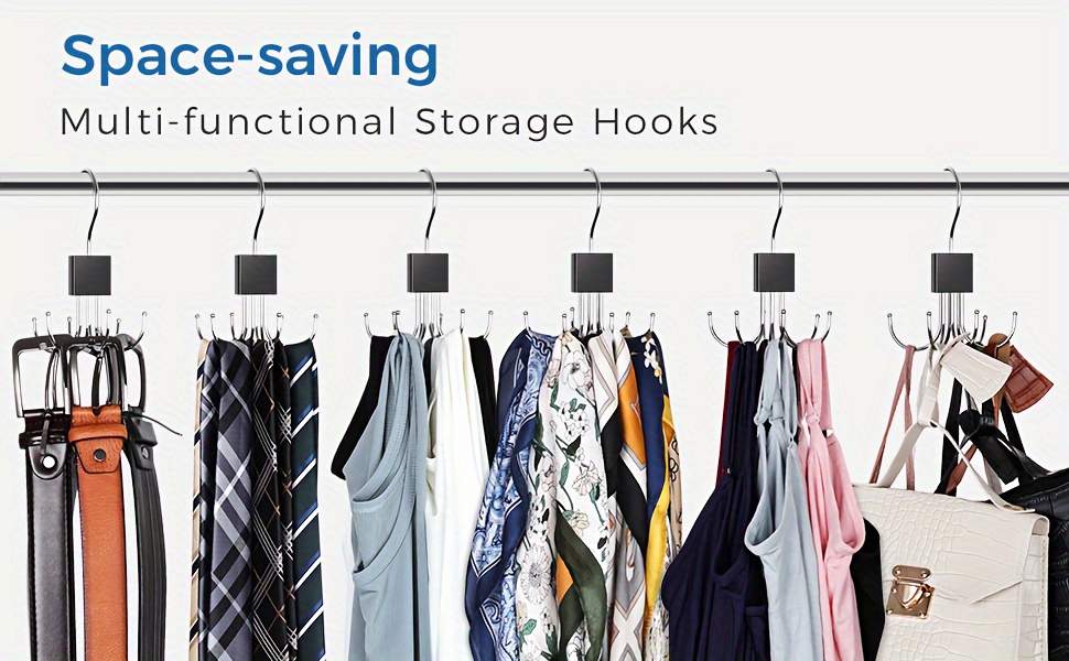 1pc 2pcs multi claw bag storage hanger hook ties metal storage rack for scarves belts household storage and organization for bedroom closet wardrobe home dorm details 6