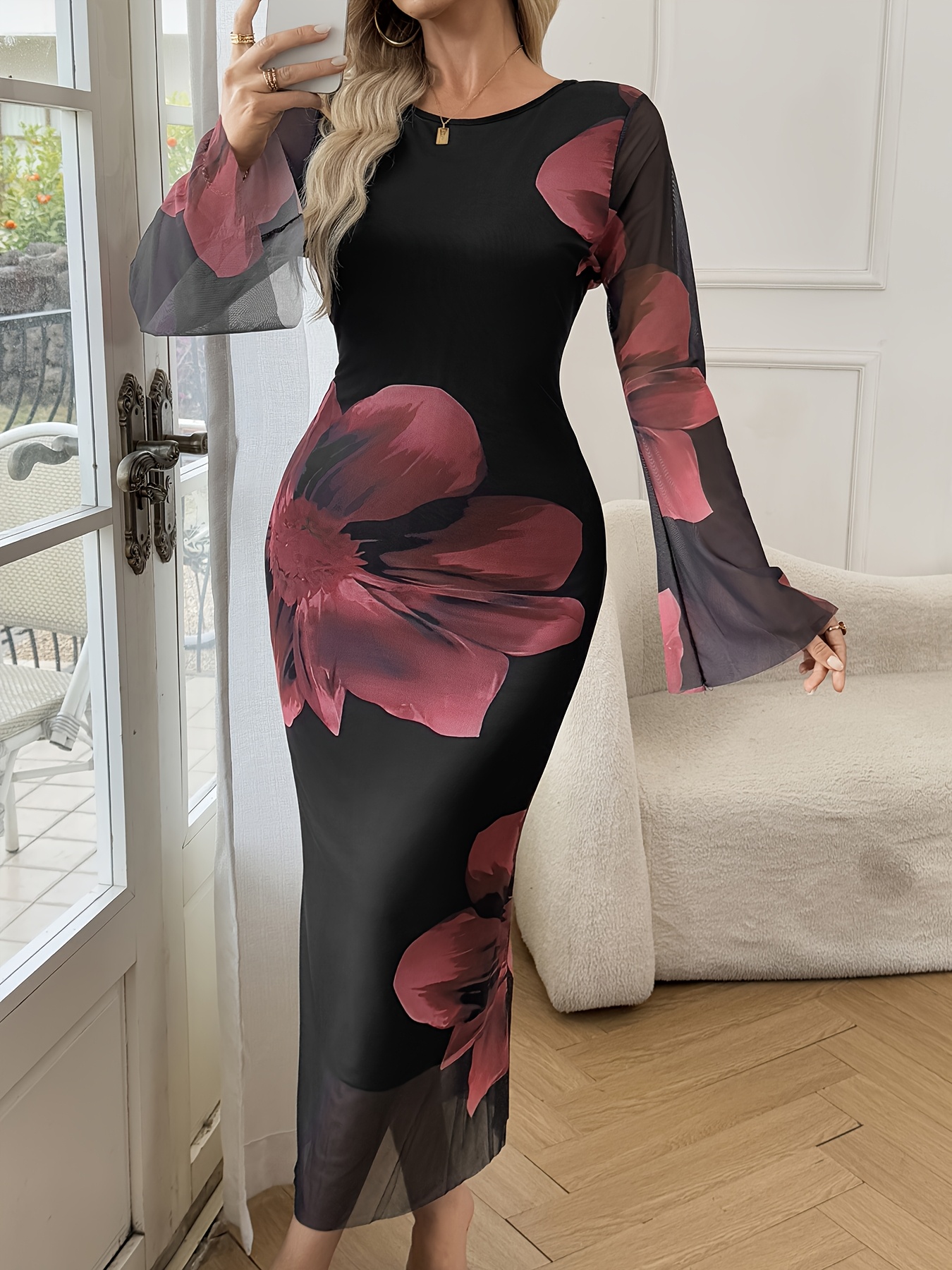 midi bodycon dress ribbed Never Impossible Ribbed Midi Sweater Dress - Black