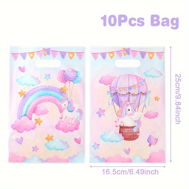 Gift For Her/him 10/25/50pcs, Handheld Gift Bag, Theme Birthday Plastic Candy Bags For Guests, Wedding Bridal Shower Wedding Party Favors Packing Bags, Baby Shower Supplies Handbag