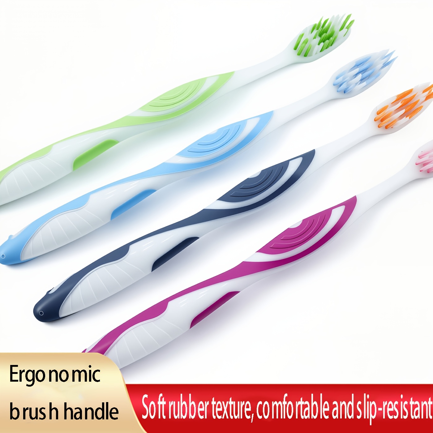 2pcs Set of Premium Soft-Bristle Toothbrushes for Adults