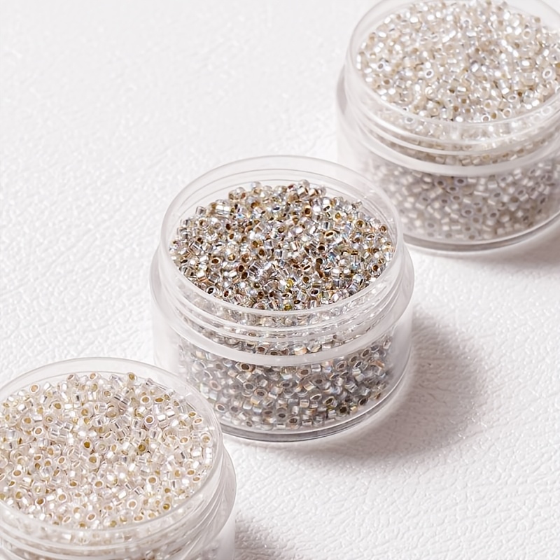 TEMU Perles de , ensemble violet bleu vert, 943 pièces de chaque couleur, total 2829 pièces, 5G de chaque couleur, total 15G, taille 1,6 mm/0,063