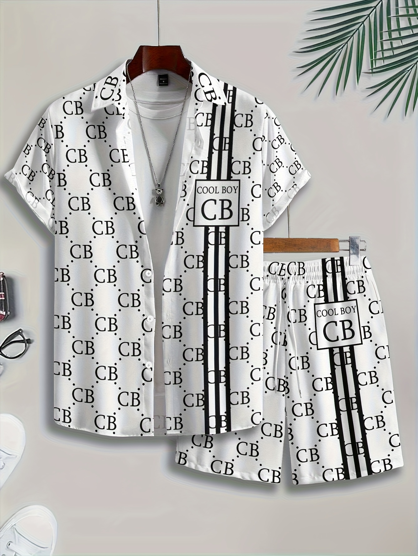 Conjunto de Camisa e Shorts Casual Masculino