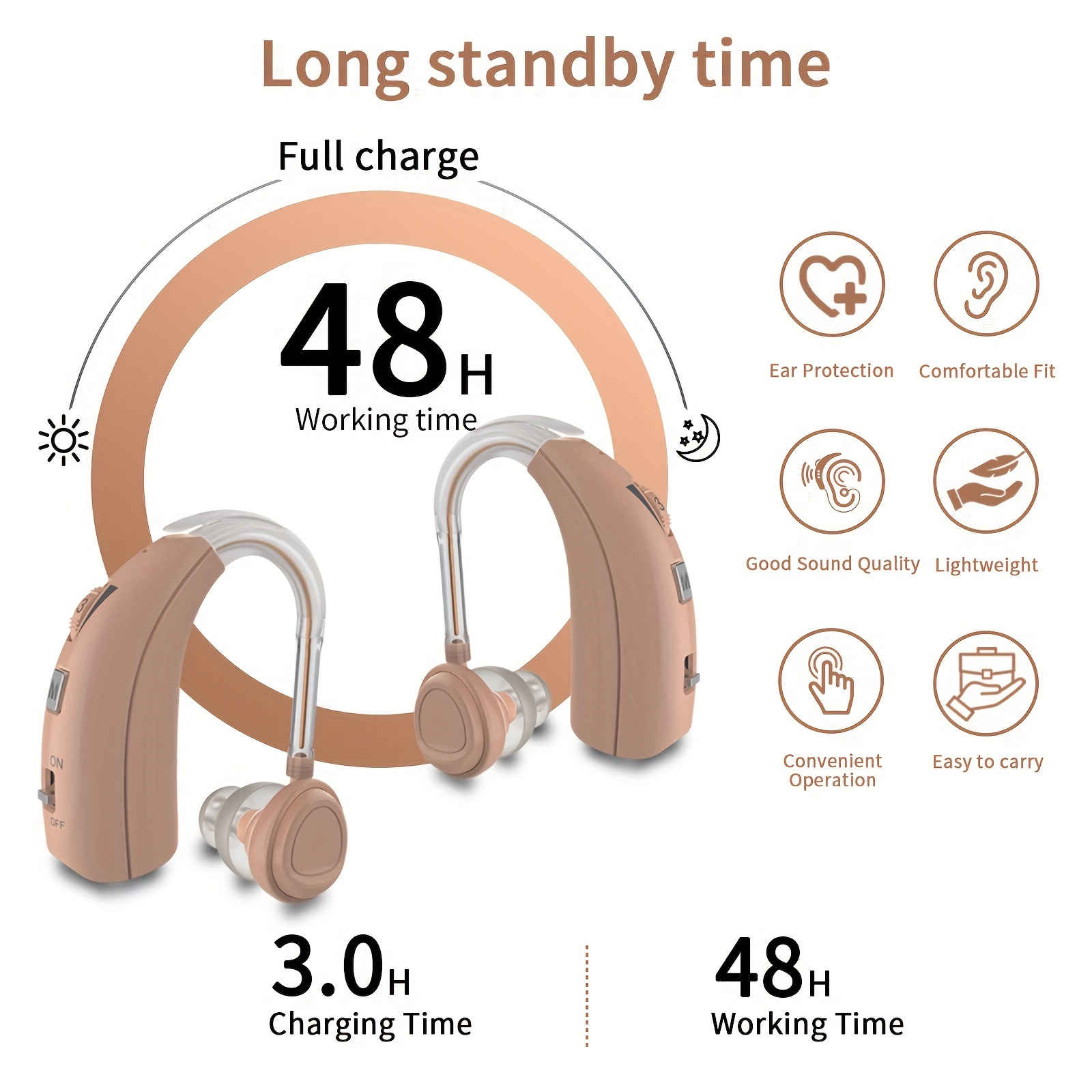 Binaural Hearing Aids Seniors Discreet Temu