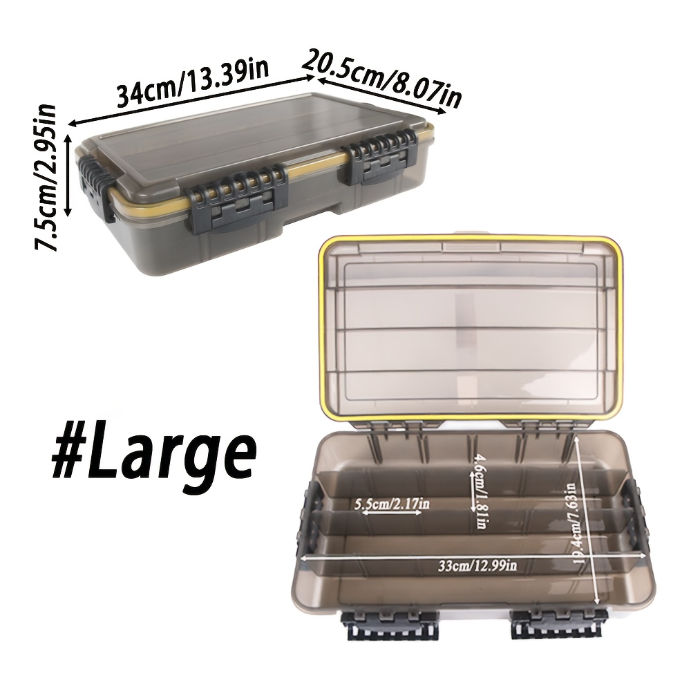 Jsfun 1pc S/m/l Lure Box, Large Capacity Outdoor Tackle Box, Multi-functional Accessory Storage Case