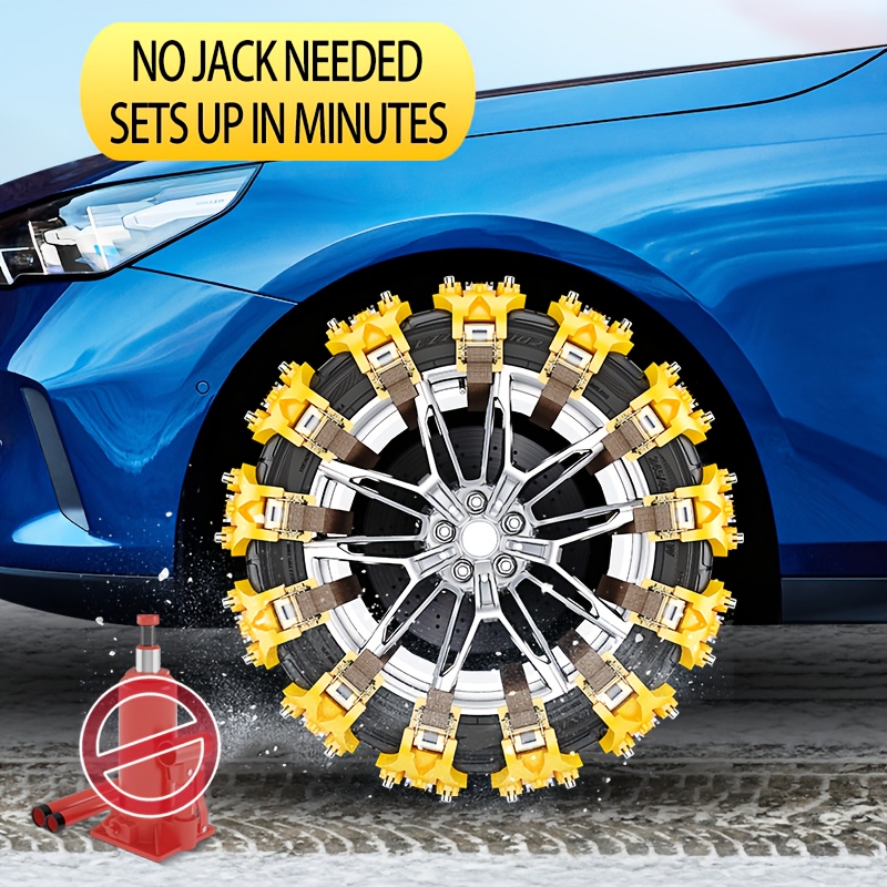 6pcs steel tooth anti slip wear resistant tpu material car snow chains portable installation suitable for winter snow recommended 4 chains per tire Product details 5