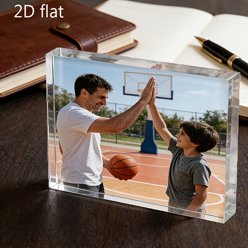 TEMU [2d Flat] Custom Acrylic Desktop Decorations, Couple Portraits, Family Photos, Suitable As Wedding Anniversary And Birthday Gifts, Decorative