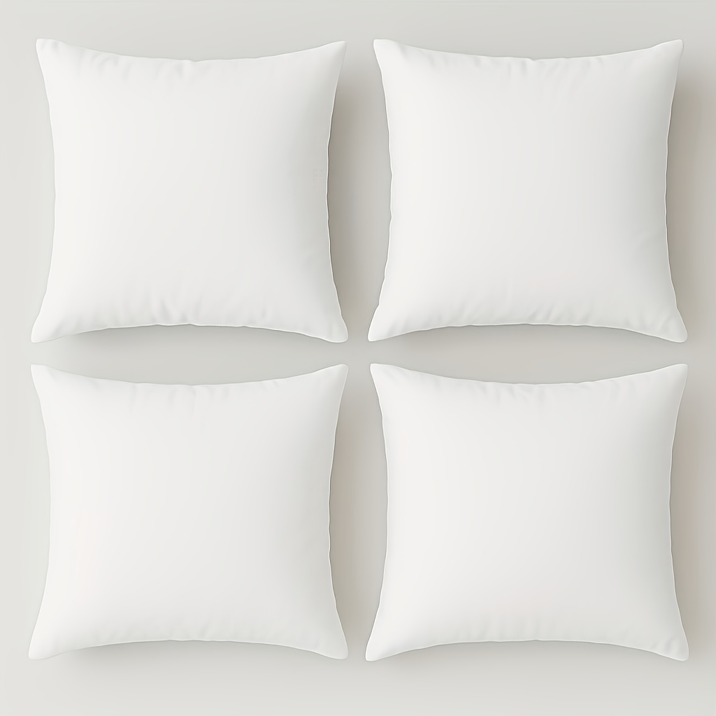 TEMU 4pcs Premium Pillowcases - Soft & Durable Polyester Fabric, Washable Square Pillow Covers For Sofa, Bed, And Holiday Decor,