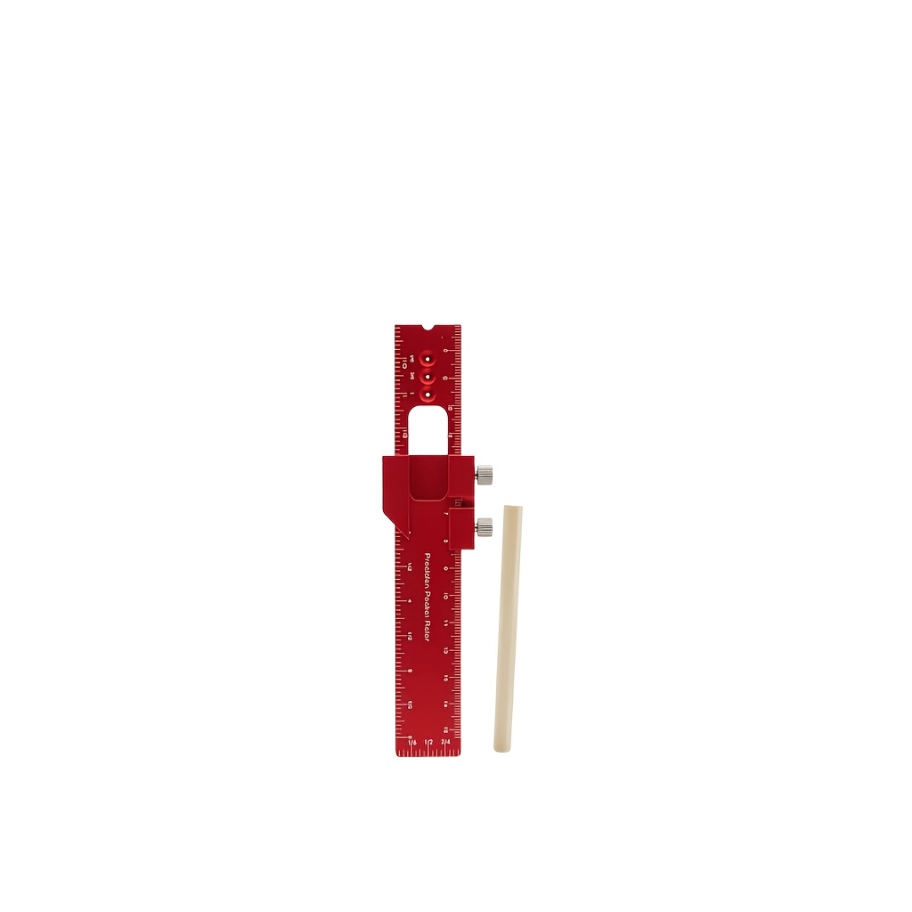 Aluminum Alloy Carpentry Pocket Ruler, With Slider, Square Gauge, Inch And Metric 45/90 Degree Angle Straight Edge Scribing Tool, Positioning Ruler, Carpenter Ruler, Marking Ruler For Woodworking