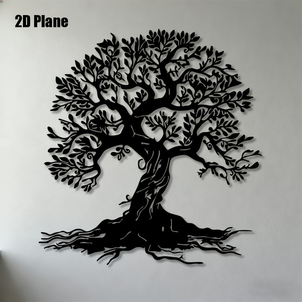 TEMU 2d Flat, 1pc, 2d Flat, Wall Sculptures, With Metal Wall Art, Perfect For Living Room, Bedroom, Office, Hallway, And Study Room Decoration, 2d