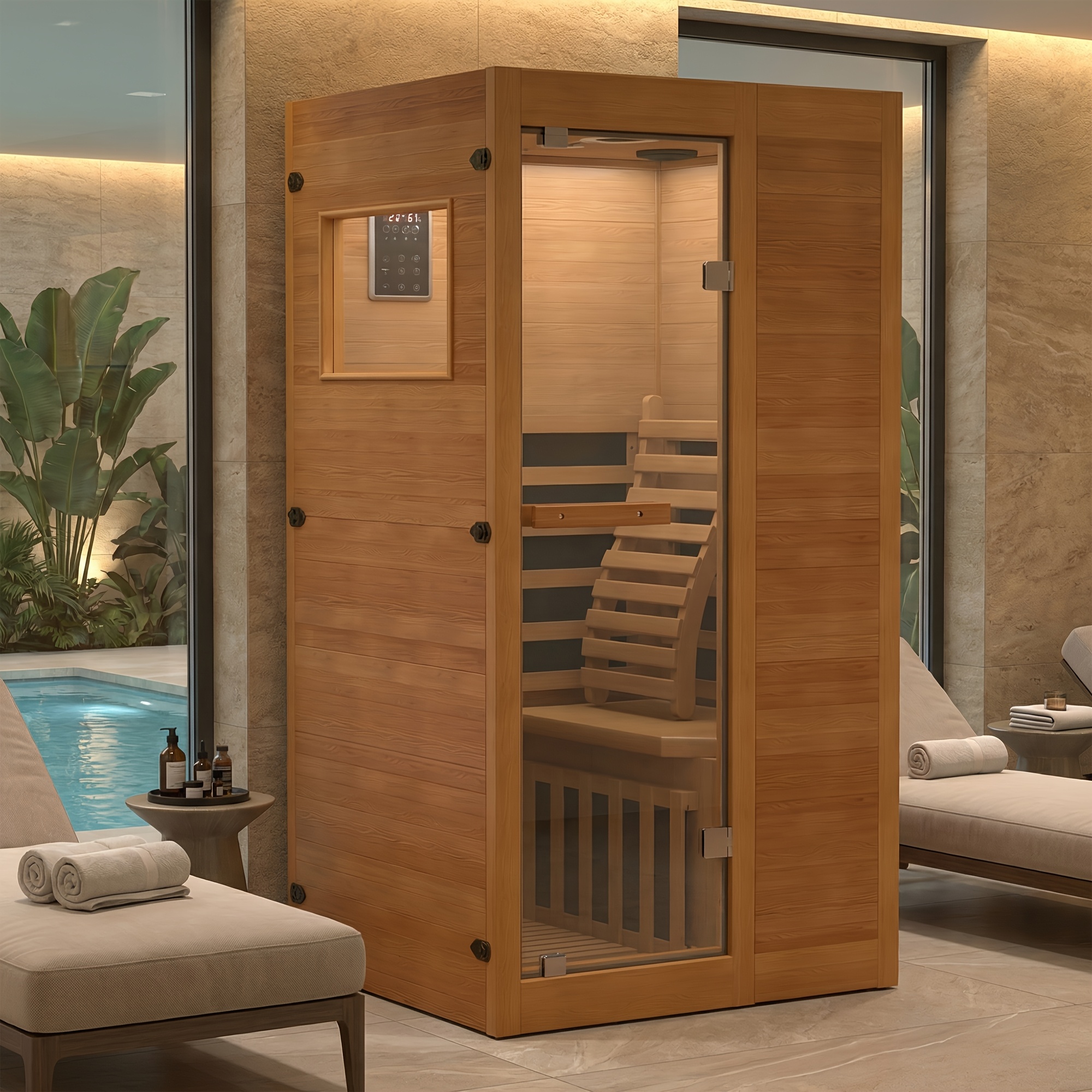 35 4 x 31 5   9 sauna 1 person sanua     sauna   panels 8 color   lights Product details 2
