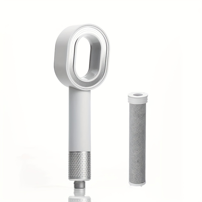 Image of Filter Shower Head High Pressure Handheld, Carbon Filter Removes And Impurities In Tap Water For Hair And Light Beige Health,for Shower Use Only