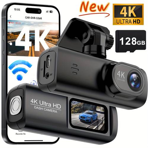 4k ultra hd dash camera with 128gb tf card mini car camera with app control built in wi sensor 170 wide angle wdr 24h parking mode loop recording supports 256gb card max car dash cam video