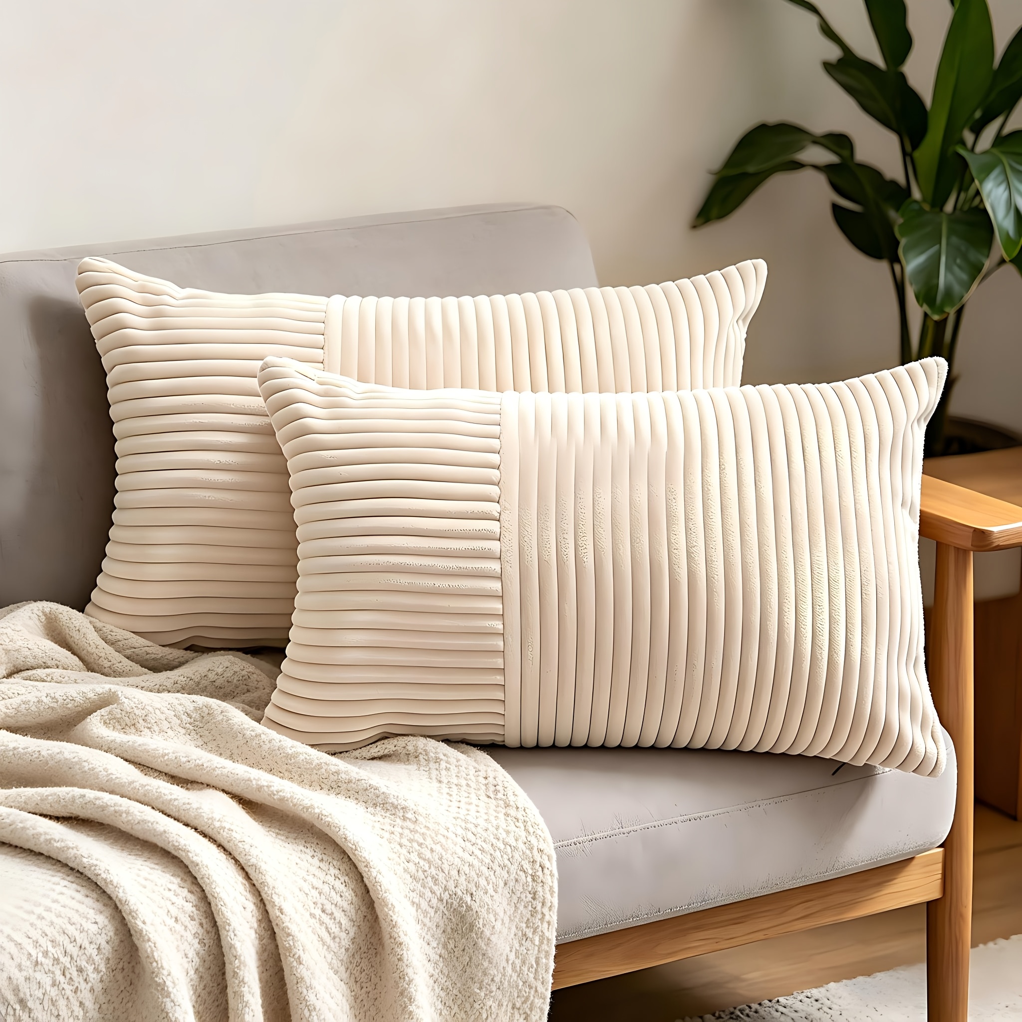 TEMU Pillow Cover, Soft And Comfortable, Plush Pillow Cover, Colors, Same 2pcs Set, Multiple Sizes , Machine Washable, Sofa Pillow Cover, Bedroom