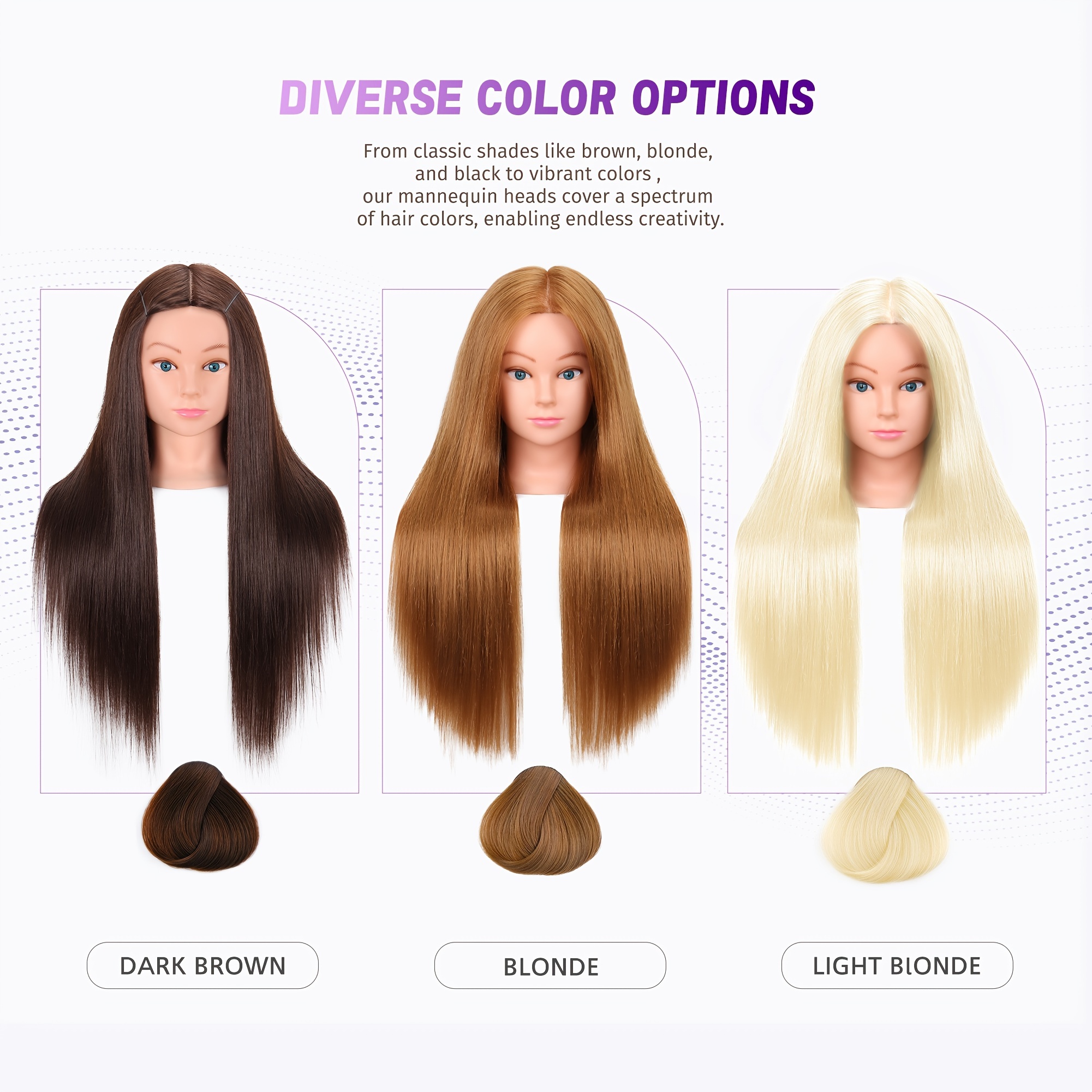 human hair doll heads for cosmetology