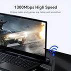 wireless adapter network adapter wireless usb 1300mbps pc wifi adapter built in high gain dual band antenna 5 8g 2 4g desktop pc wireless adapter compatible with operating system