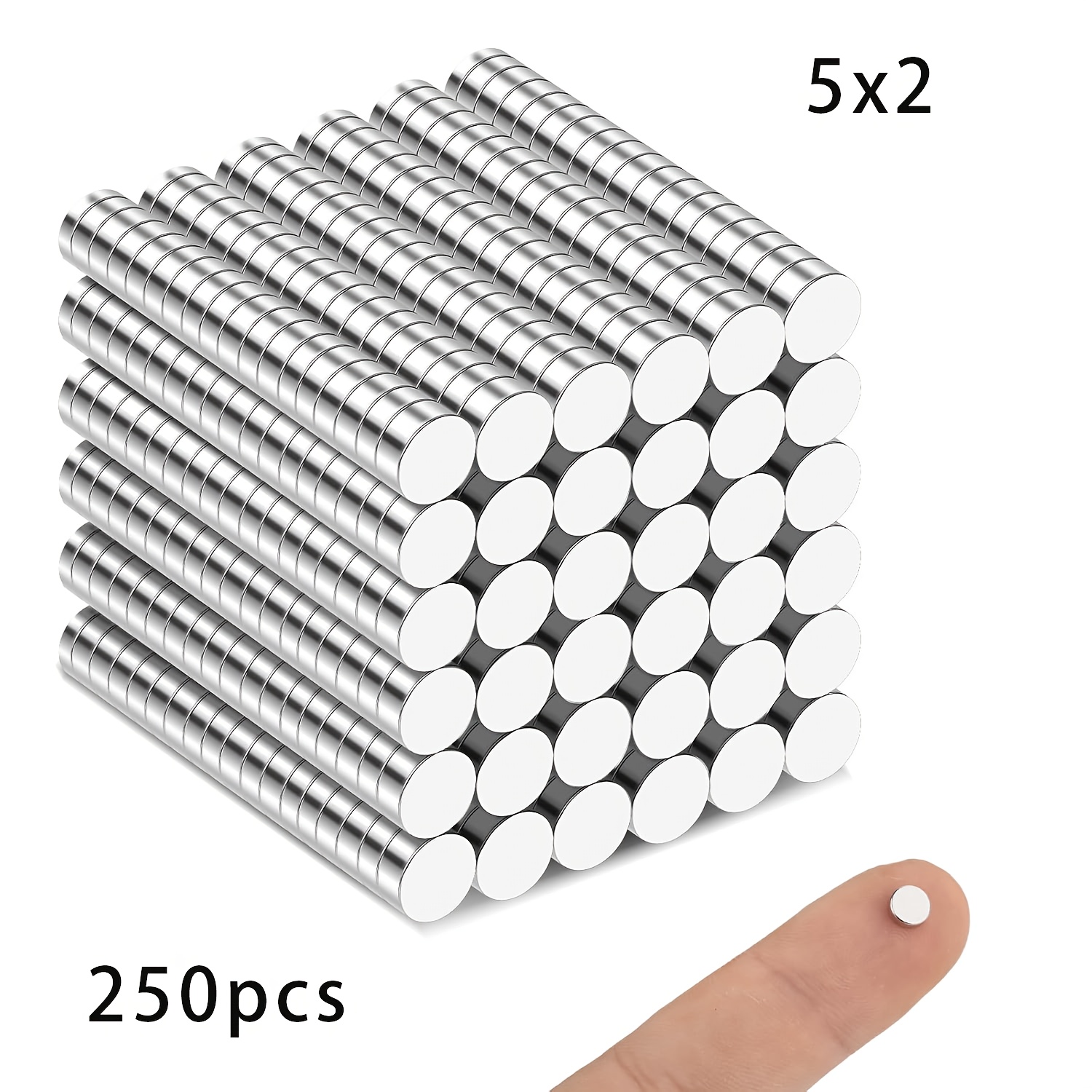 

250pcs 5X2Mm Petit Aimant, Aimant , Aimant Rare Petit Aimant, Puissant Mini Petit Aimant Rond Pour Réfrigérateur, Pour Blanc, Aimant De Bureau