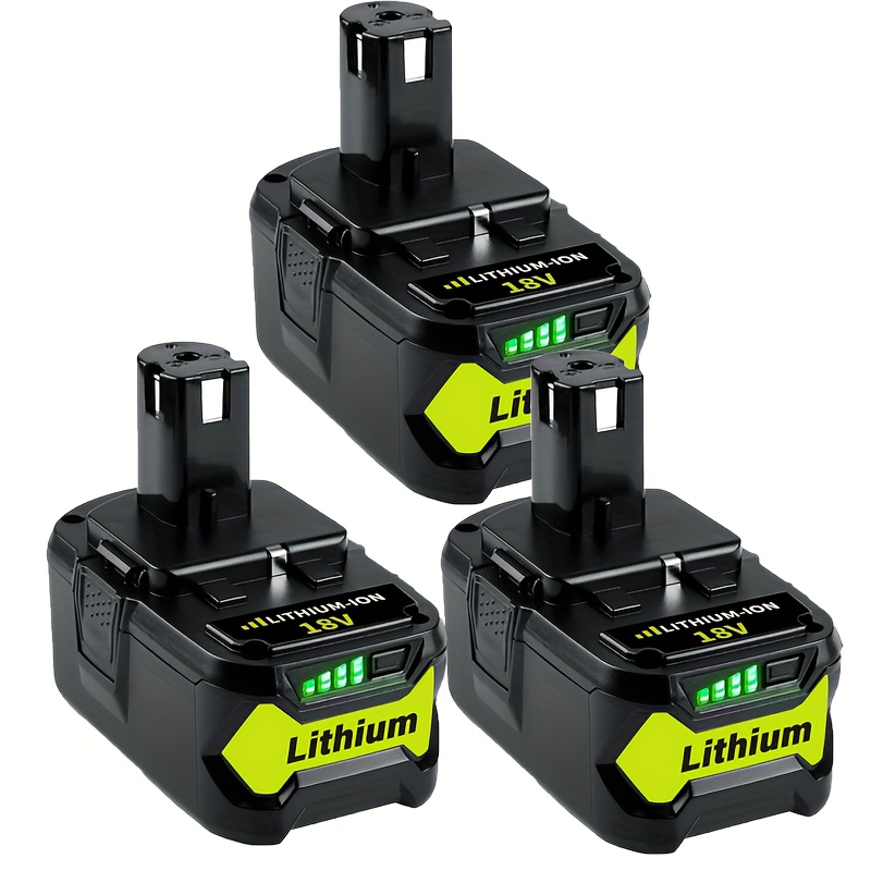 TEMU 3pcs 18v 7.0ah Lithium Replacement Battery For Ryobi One+ Cordless Tool Rbl1810 P108 P105 P107 P109 P122 Compatible