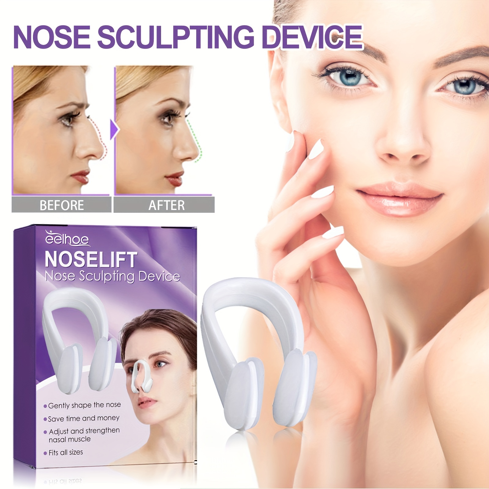 

Nose Shaper, Containing Silicone, Nose Shaping Contour, Firming And Straightening The Root Of The Nose, High Nose Bridge Beauty Nose Shaper