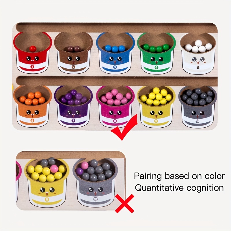 Color Sorting Maze Wooden Number and Color Counting Board Puzzle, Fine Motor Skills Toy, Cute Birthday Gift for Boys and Girls, Halloween/Thanksgiving/Christmas/Easter Gift 9 Color Sorting Maze Wooden Number and Color Counting Board Puzzle, Fine Motor Skills Toy, Cute Birthday Gift for Boys and Girls, Halloween/Thanksgiving/Christmas/Easter Gift - Image 9